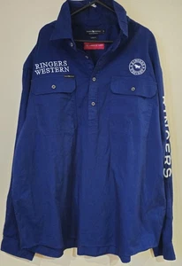 Ringers Western Blue The Hawkeye Shirt Bull Logo Mens Size 2XL Excellent Pre-own - Bild 1 von 9