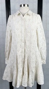 SEZANE MARLY EYELET SHORT DRESS. Size: 40 - Picture 1 of 10