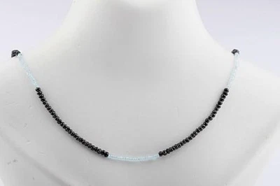 Spinell Blautopas Kette Verschluss 925 Sterlingsilber Länge 49cm Neu! * - Bild 1 von 4