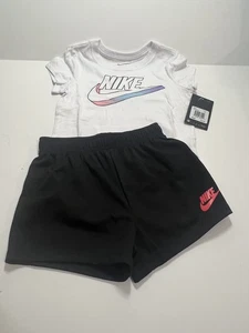 Size 6X NIKE AUTHENTIC GIRLS ORIGINAL BRAND 2Pc TEE & SHORTS SET - Picture 1 of 4