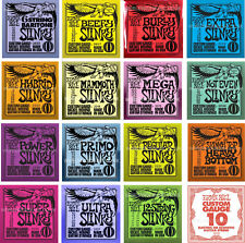 Ernie Ball Slinky Guitar strings with Choice of 20 Gauges - Including singles