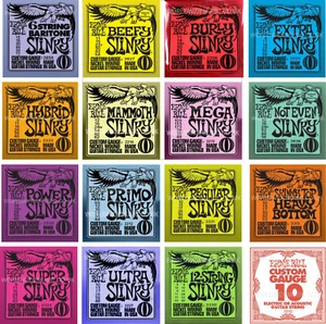 Ernie Ball Slinky Guitar strings with Choice of 25 Gauges - Including singles - Picture 1 of 26