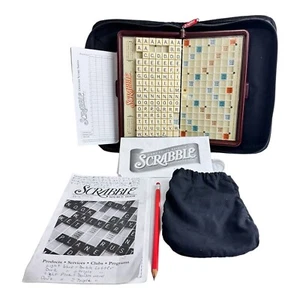 Scrabble Reisespiel Folio Edition mit Reißverschlussetui Kreuzworträtsel Spiel 2001 - Bild 1 von 14