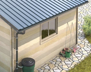 Aluminium Dachrinne 6 m Anthrazit Satteldach Komplettset Gartenhaus Regenrinne - Bild 1 von 9
