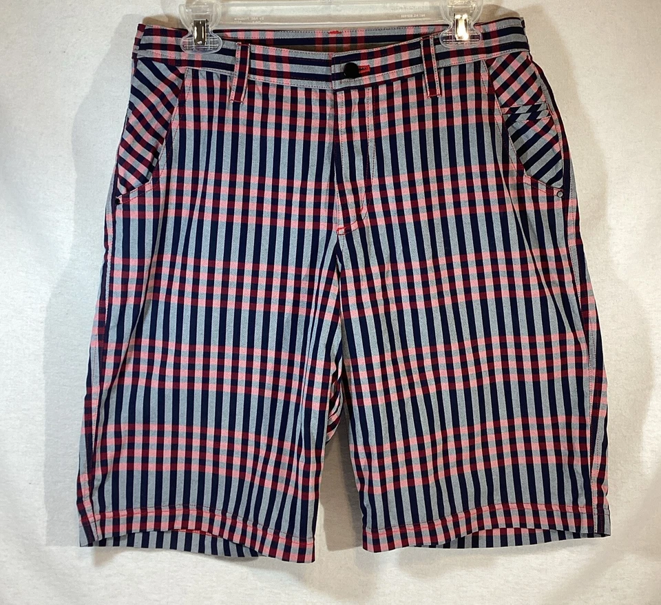 Pantalones Cortos LULULEMON ATHLETICA Para Hombres KAHUNA Guinga Golf Senderismo Azul A Cuadros 32 ¡USADOS EN EXCELENTE ESTADO! Foto 1 de 4