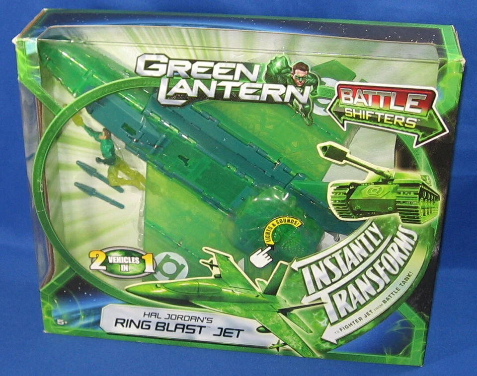 Green Lantern Ring Blast Jet 2 in 1 Super Hero Vehicle and Action Figure