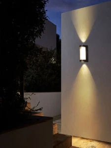 12W COB LED Outdoor/Indoor Wall Light Fixture PC Mask Cottage Up/Down Porch Lamp - Picture 1 of 16