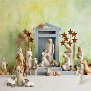 Krippenset Born Scene Willow-Tree FigurOrnamente Jesus Geburt Gedenk Ostern Harz - Bild 1 von 24