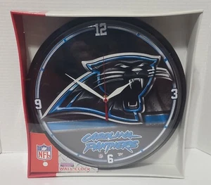 NFL Carolina Panthers Wall Clock 12" WinCraft Sports Football Mancave New - Picture 1 of 2