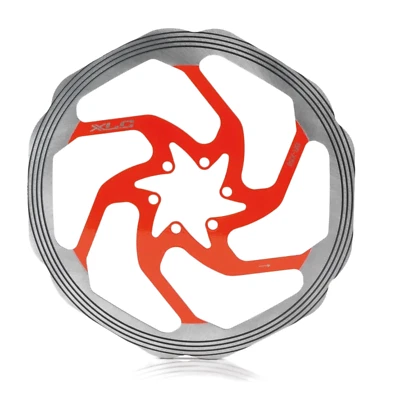 Disco de freno XLC 160mm 6 orificios incl. Tornillos - Negro/Rojo - BR-X58 Foto 1 de 3