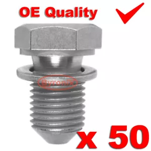 VW Sump Plug Engine Oil Drain Plug Golf Audi Passat Transporter New Beetle X 50 - Picture 1 of 1