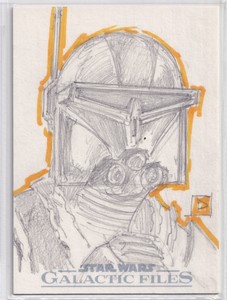 2012 Star Wars Galactic Files Trooper Sketch Card by David Rabbitte