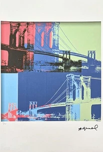 ANDY WARHOL - Brooklyn Bridge - signiert, nummerierte Auflage 83/100, 38 x 56 cm - Bild 1 von 7