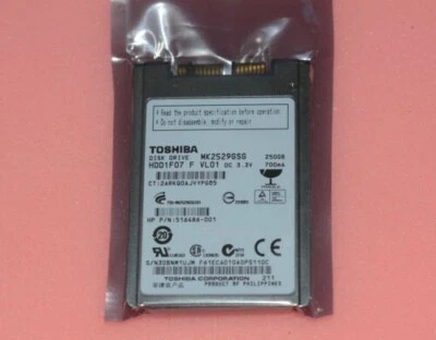 Toshiba 1.8" HDD MK2529GSG 250GB 5400 rpm 8MB Micro mSATA Hard Disk Driver - Image 1 of 3