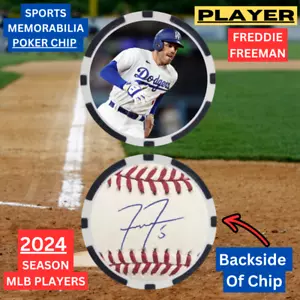 FREDDIE FREEMAN - 2024 MLB PLAYER - POKER CHIP - **SIGNED** - Picture 1 of 2
