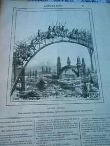 Humour 1878 - Ménager amour propre ottoman Passerelle Constantinople - Foto 1 di 1