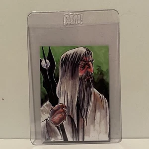 Tarjeta de arte Saruman de Bam Geek del Señor de los Anillos 536/2500 artista Shawn Langley - Imagen 1 de 3