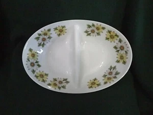 Noritake Marguerite Divided Oval Vegetable Serving Bowl - Picture 1 of 3