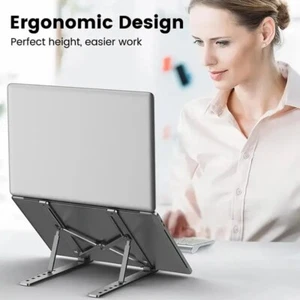 Portable Adjustable Aluminum alloy Laptop Stand Notebook Tablet Holder Foldable - Picture 1 of 8