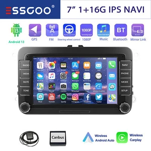 Autoradio Android 13 Carplay GPS NAVI RDS Für VW GOLF 5 6 Polo 6R Touran Passat - Bild 1 von 14