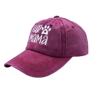 Fur Mama Red Hat, Baseball Cap Adjustable Great for Dog Cat Lovers, Cat Dog Mom - Picture 1 of 2