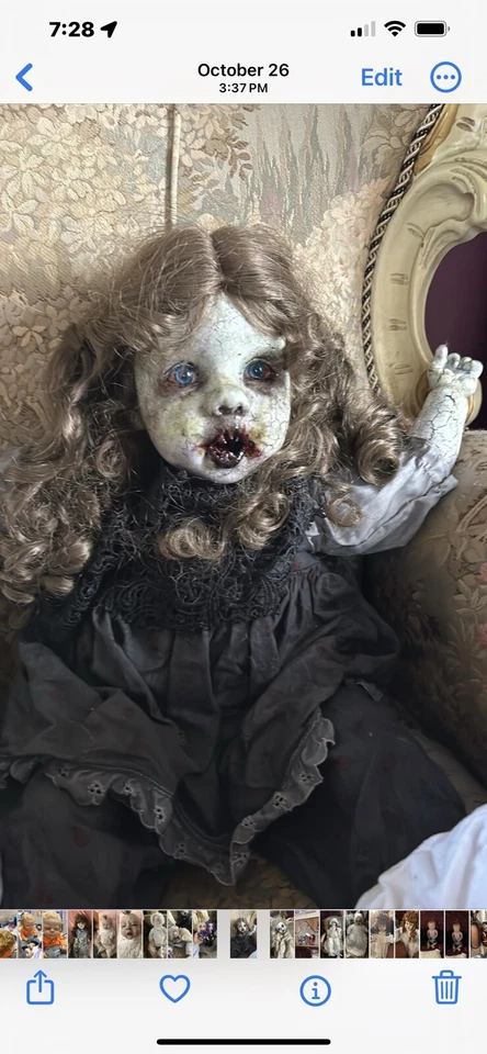 Scary Costume Girl Vampire Doll - Image 1 of 1