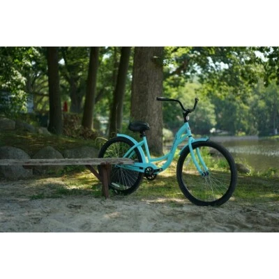 Kent Womens 26" Seachange Classic Beach Cruiser Bike Blue - 12623 - Image 1 of 4