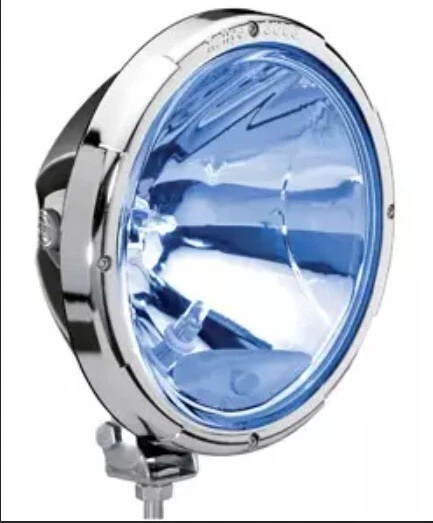 2X -HELLA 3003 Luz Auxiliar Anillo De Diseño Cromado, Cristal Azul - Imagen 1 de 1