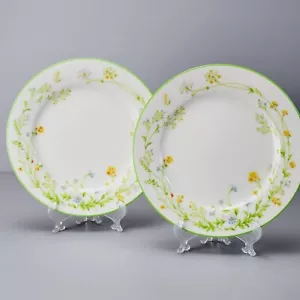 Vintage Noritake Reverie Salad Plate Set Wildflowers Butterfly Spring Garden - Picture 1 of 11