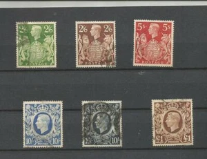 Großbritannien. HighValue Set. 1939--42. 2/6d--1 Pfund. Sehr schöne Lite storniert.!! - Bild 1 von 2