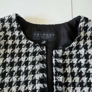 Laundry By Shelli Segal Jacket Black And White Girls Size 12 Fashion Top - Picture 1 of 9