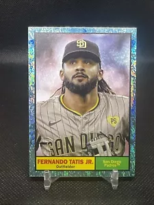 FERNANDO TATIS JR 2024 Topps Archives #63 Aqua Sparkle Foil #/75 Padres - Picture 1 of 4