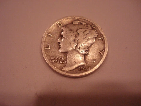 1923-MERCURY DIME-F-942 Cover