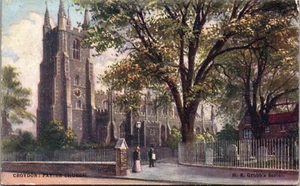 Croydon Parish Church England Postcard - Picture 1 of 2
