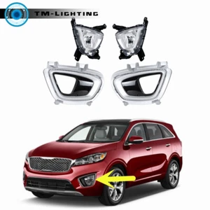 Front Bumper Fog Lights Driving Lamps kits For 2016 2017 2018 Kia Sorento - Picture 1 of 15