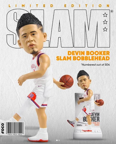 Devin Booker Phoenix Suns Slam Mag Cover Bobblehead NIB! Ltd Ed of 504 by FOCO Cover