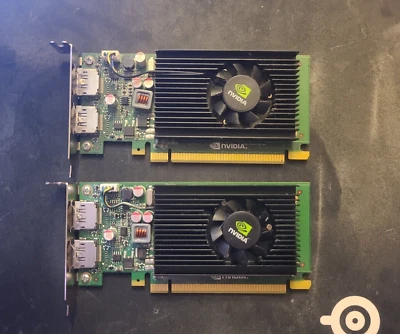 Lot  of 2 NVIDIA Quadro NVS 310 1GB DDR3 PCIe x16 DisplayPort Graphics Card - Image 1 of 2