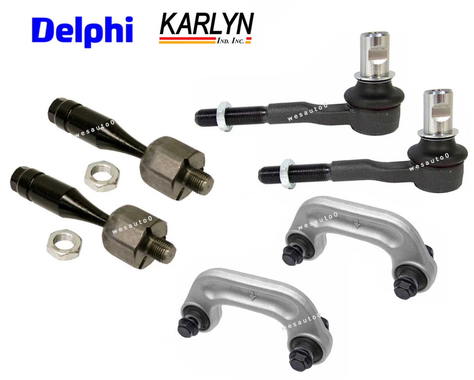 Barra estabilizadora interior exterior y barra estabilizadora de dirección enlace Lt/Rt 6 piezas para Audi A8 Quattro S8 Foto 1 de 1