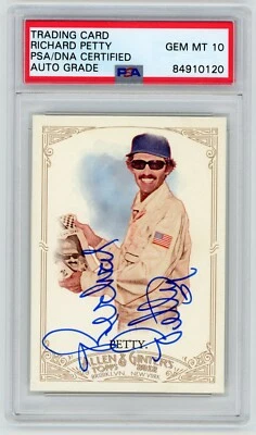 2012 Topps Allen & Ginter Richard Petty SIGNED #61 Card PSA 10 AUTOGRAPH nascar - Image 1 of 2