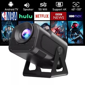 1080P Projector 3D 5G WiFi Bluetooth Video 4K 12000LMS Home Theater 150" Display - Picture 1 of 12