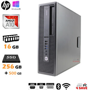 HP A10-8770 / DDR4 16GB / 256GB SSD + 500GB HDMI WiFi 705 G3 Windows 11 Computer