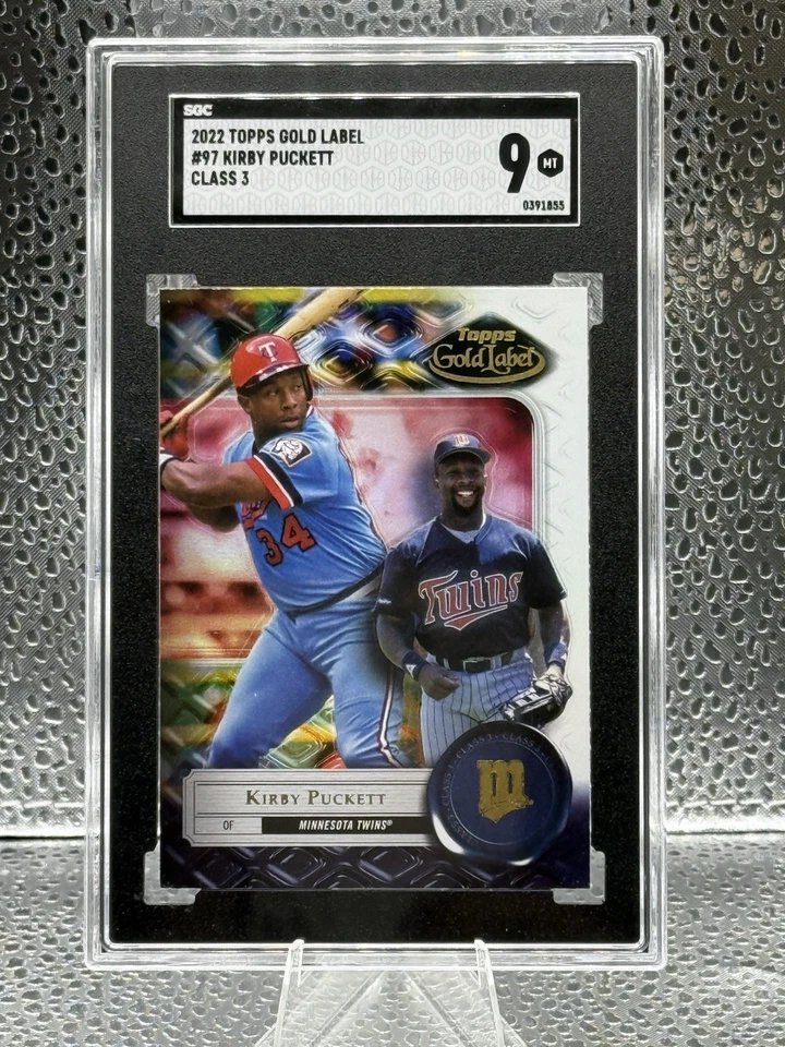 2022 TOPPS Gold Label KIRBY PUCKETT CLASS 3 Base Variation SSP MINNESOTA TWINS - Image 1 of 2