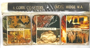6 x Vintage Souvenir Pictorial Coasters Yallingup Western Australia 60s 70s? - Foto 1 di 2