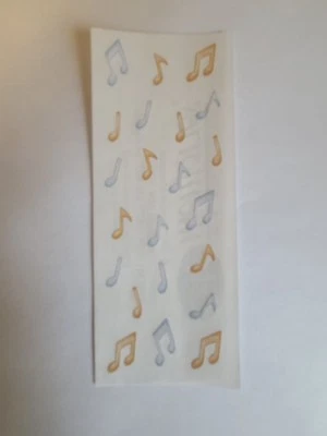 Pegatina para álbumes de recortes de notas musicales plateadas y doradas Creative Memories Foto 1 de 3