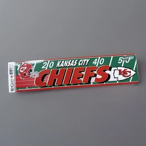Vintage New Old Stock Kansas City Chiefs 3x12 Inch Bumper Sticker WinCraft USA - Picture 1 of 6