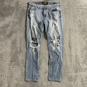 Jeans donna marca Lucky taglia 2/26 Siena slim ragazzo blu denim invecchiato - Foto 1 di 10