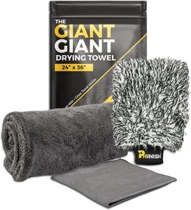 The Giant Giant 24"x36" Car Drying Towel – Ultra Absorbent 1200 GSM Twisted Loop - Picture 1 of 8