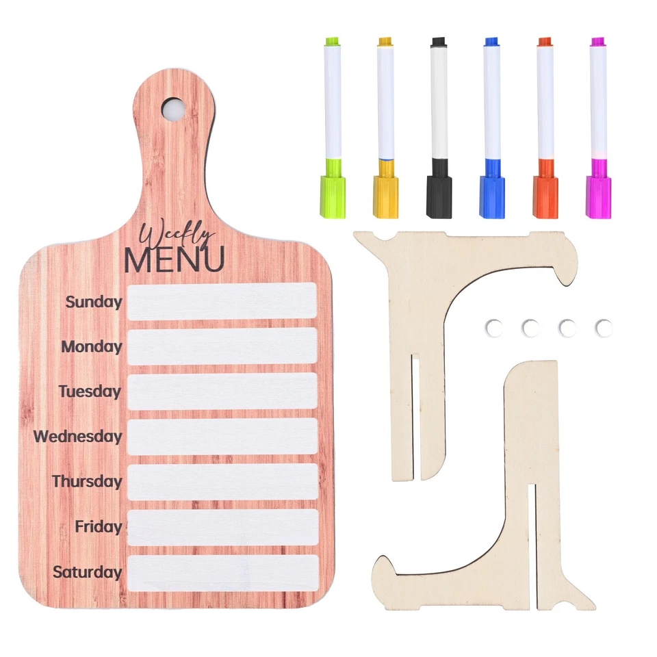 Simplify Your Meal Planning with Magnetic Weekly Menu Board for Kitchen - Image 1 of 4
