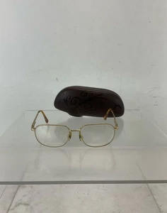Gucci Gold & Brown Tortoiseshell Square Eyeglasses Frames - Picture 1 of 5