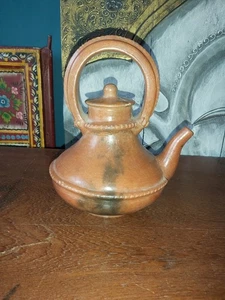 VINTAGE (1997) SASAK POTTERY TEAPOT / COFFEE POT - Picture 1 of 13